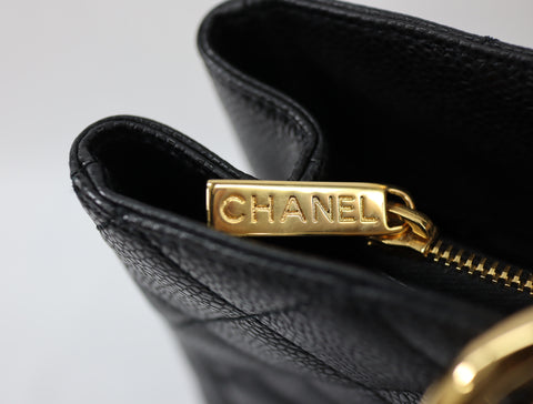 Pre-Owned #580501 CHANEL Matelasse GST Chain Tote Bag Caviar Skin Gold A50995