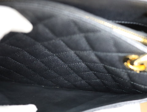 Pre-Owned #580501 CHANEL Matelasse GST Chain Tote Bag Caviar Skin Gold A50995