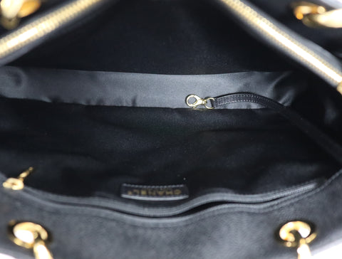 Pre-Owned #580501 CHANEL Matelasse GST Chain Tote Bag Caviar Skin Gold A50995