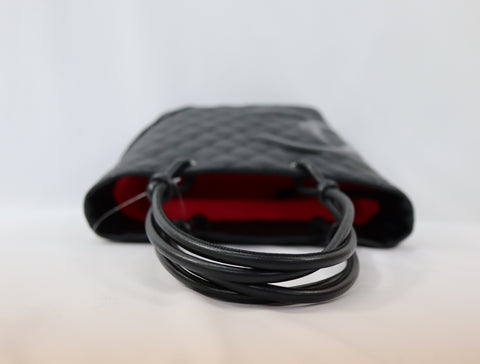 Pre-Owned #577989 CHANEL Cambon line Medium Tote Bag A25167 Lamb skin Black