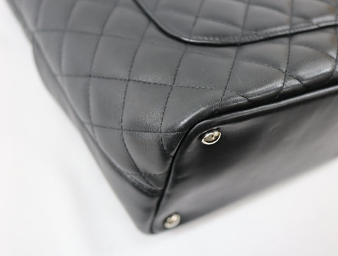 Pre-Owned #577989 CHANEL Cambon line Medium Tote Bag A25167 Lamb skin Black