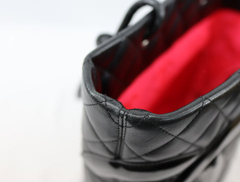 Pre-Owned #577989 CHANEL Cambon line Medium Tote Bag A25167 Lamb skin Black