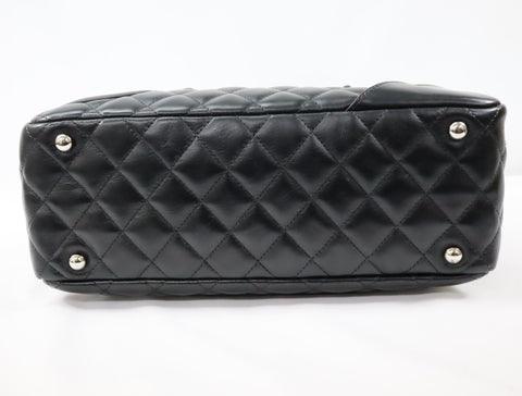 Pre-Owned #81351 CHANEL Cambon Line Bowling Shoulder Bag Lamb skin A25171