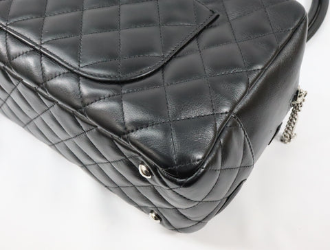 Pre-Owned #81351 CHANEL Cambon Line Bowling Shoulder Bag Lamb skin A25171
