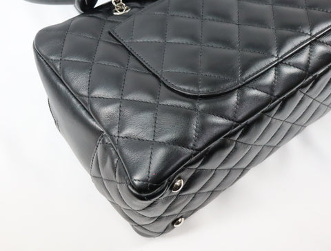 Pre-Owned #81351 CHANEL Cambon Line Bowling Shoulder Bag Lamb skin A25171