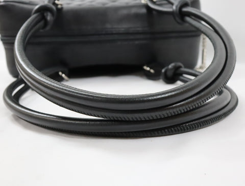 Pre-Owned #81351 CHANEL Cambon Line Bowling Shoulder Bag Lamb skin A25171