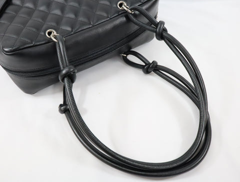 Pre-Owned #81351 CHANEL Cambon Line Bowling Shoulder Bag Lamb skin A25171