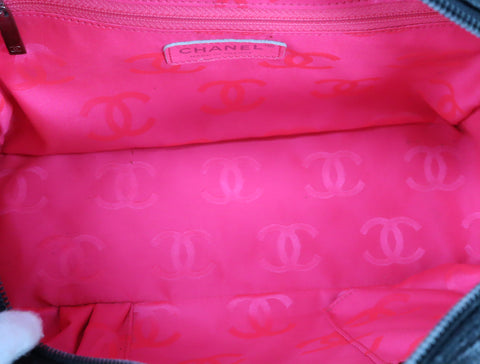 Pre-Owned #81351 CHANEL Cambon Line Bowling Shoulder Bag Lamb skin A25171