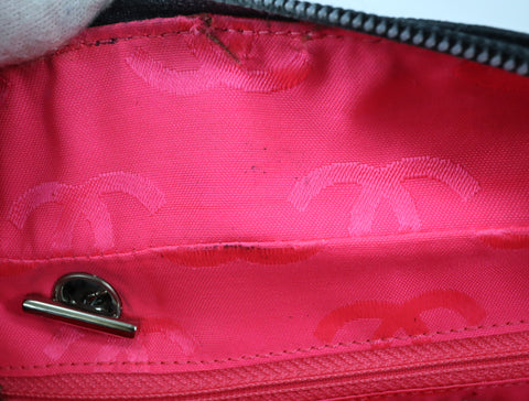 Pre-Owned #81351 CHANEL Cambon Line Bowling Shoulder Bag Lamb skin A25171