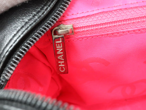 Pre-Owned #81351 CHANEL Cambon Line Bowling Shoulder Bag Lamb skin A25171