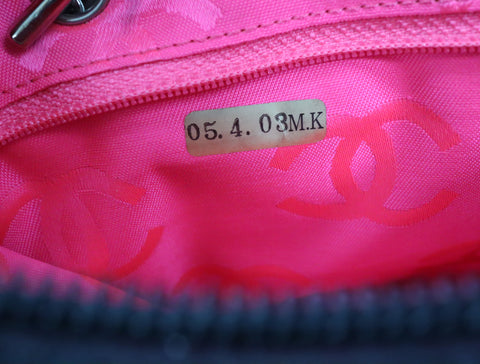 Pre-Owned #81351 CHANEL Cambon Line Bowling Shoulder Bag Lamb skin A25171