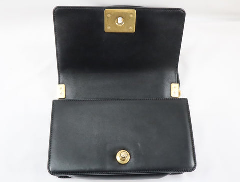 Pre-Owned #20086 CHANEL Boy Chanel Small chain Shoulder Bag Lamb skin A67086