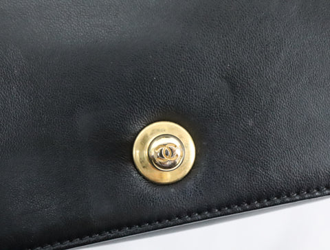 Pre-Owned #20086 CHANEL Boy Chanel Small chain Shoulder Bag Lamb skin A67086