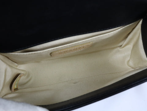 Pre-Owned #20086 CHANEL Boy Chanel Small chain Shoulder Bag Lamb skin A67086