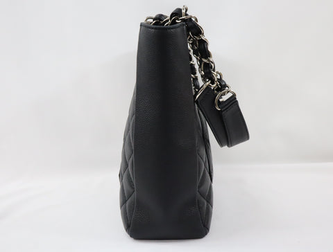 Pre-Owned #75432 CHANEL Matelasse GST Chain Tote Bag Caviar Skin Silver A50995