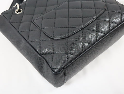 Pre-Owned #75432 CHANEL Matelasse GST Chain Tote Bag Caviar Skin Silver A50995