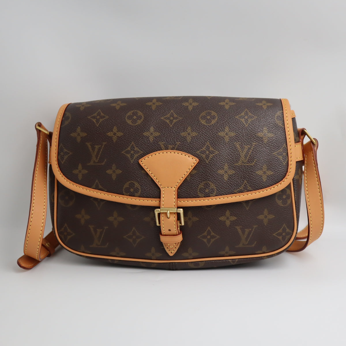 Pre-Owned #BP72102 Louis Vuitton Monogram Sologne Crossbody Bag Brown M42250