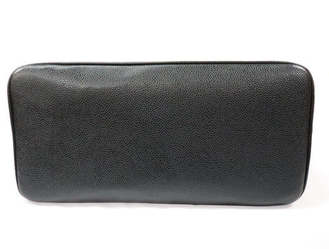 Pre-Owned #33665 CHANEL Matelasse Reprint Tote Bag Caviar Skin Black Gold