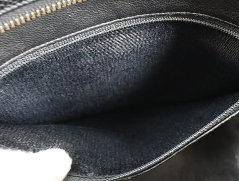 Pre-Owned #33665 CHANEL Matelasse Reprint Tote Bag Caviar Skin Black Gold