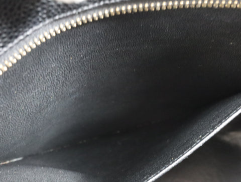 Pre-Owned #33665 CHANEL Matelasse Reprint Tote Bag Caviar Skin Black Gold