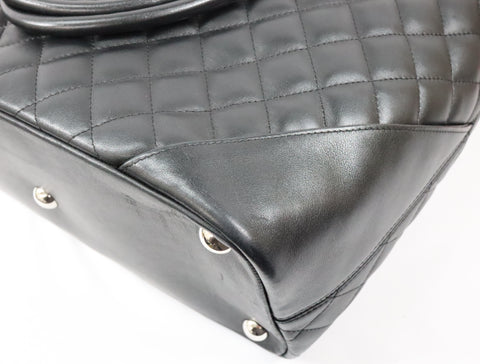 Pre-Owned #21900 CHANEL Cambon Line GM Tote Bag A25169 lambskin 