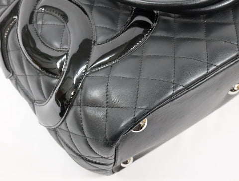 Pre-Owned #21900 CHANEL Cambon Line GM Tote Bag A25169 lambskin 