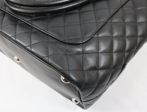 Pre-Owned #21900 CHANEL Cambon Line GM Tote Bag A25169 lambskin 