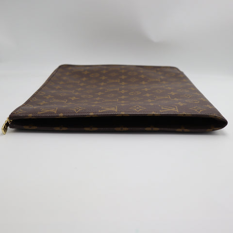 Pre-Owned #71128 Louis Vuitton Monogram Posh Documents Clutch Bag M53456