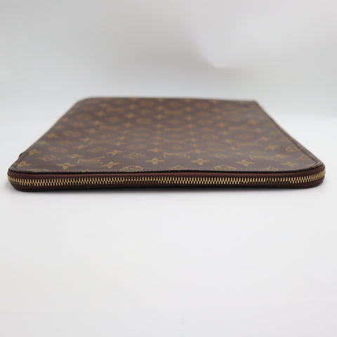 Pre-Owned #71128 Louis Vuitton Monogram Posh Documents Clutch Bag M53456