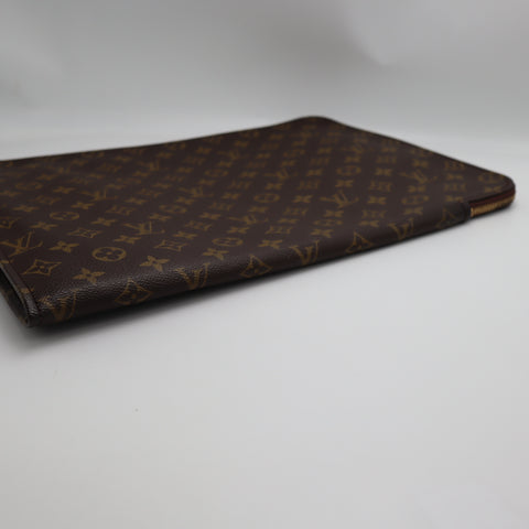 Pre-Owned #71128 Louis Vuitton Monogram Posh Documents Clutch Bag M53456