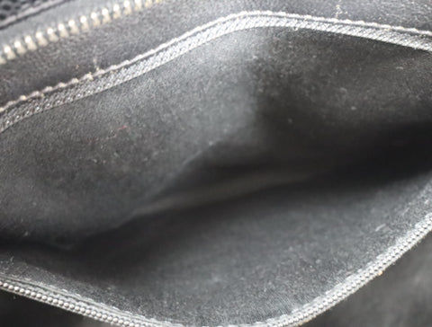 Pre-Owned #31989 CHANEL Matelasse Reprint Tote Bag Caviar Skin Black Silver