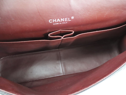 Pre-Owned #17375 CHANEL Matelasse 33 Caviar Skin Double Chain Shoulder Bag