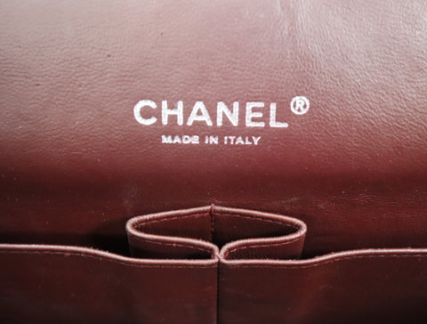 Pre-Owned #17375 CHANEL Matelasse 33 Caviar Skin Double Chain Shoulder Bag