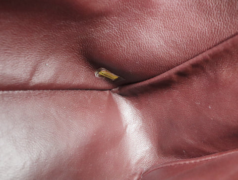 Pre-Owned #17375 CHANEL Matelasse 33 Caviar Skin Double Chain Shoulder Bag