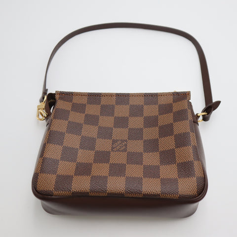 Pre-Owned #71100 Louis Vuitton Damier Ebene Trousse Makeup Pouch Handbag N51982