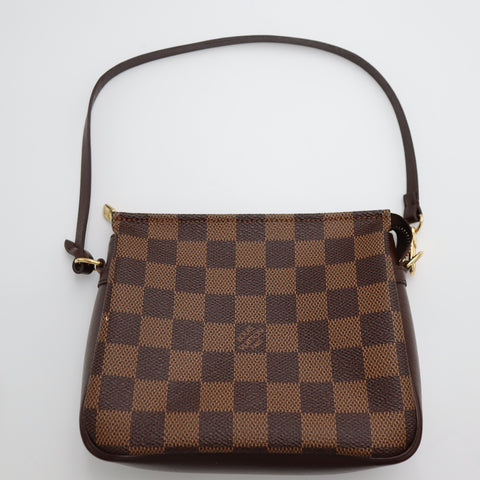 Pre-Owned #71100 Louis Vuitton Damier Ebene Trousse Makeup Pouch Handbag N51982