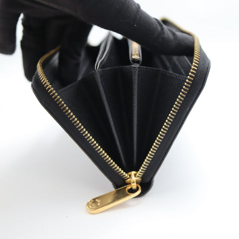 Pre-owned #71210  LouisVuitton Epi zippy wallet  black Final sale