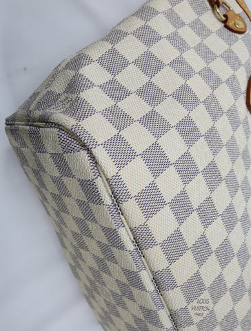 Pre-Owned #Bp378-10 Louis Vuitton Damier Azur Neverfull PM Tote Bag N41362