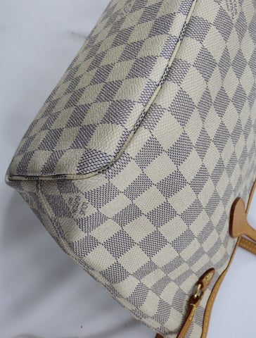 Pre-Owned #Bp378-10 Louis Vuitton Damier Azur Neverfull PM Tote Bag N41362