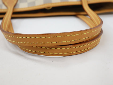 Pre-Owned #Bp378-10 Louis Vuitton Damier Azur Neverfull PM Tote Bag N41362