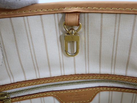 Pre-Owned #Bp378-10 Louis Vuitton Damier Azur Neverfull PM Tote Bag N41362