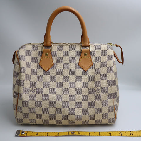 Pre-owned Louis Vuitton Azur#17851 Damier Speedy 25 Handbag N41534