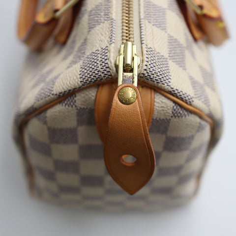 Pre-owned Louis Vuitton Azur#17851 Damier Speedy 25 Handbag N41534