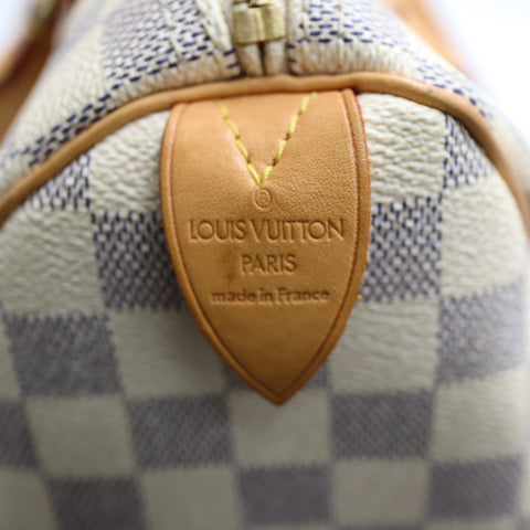Pre-owned Louis Vuitton Azur#17851 Damier Speedy 25 Handbag N41534