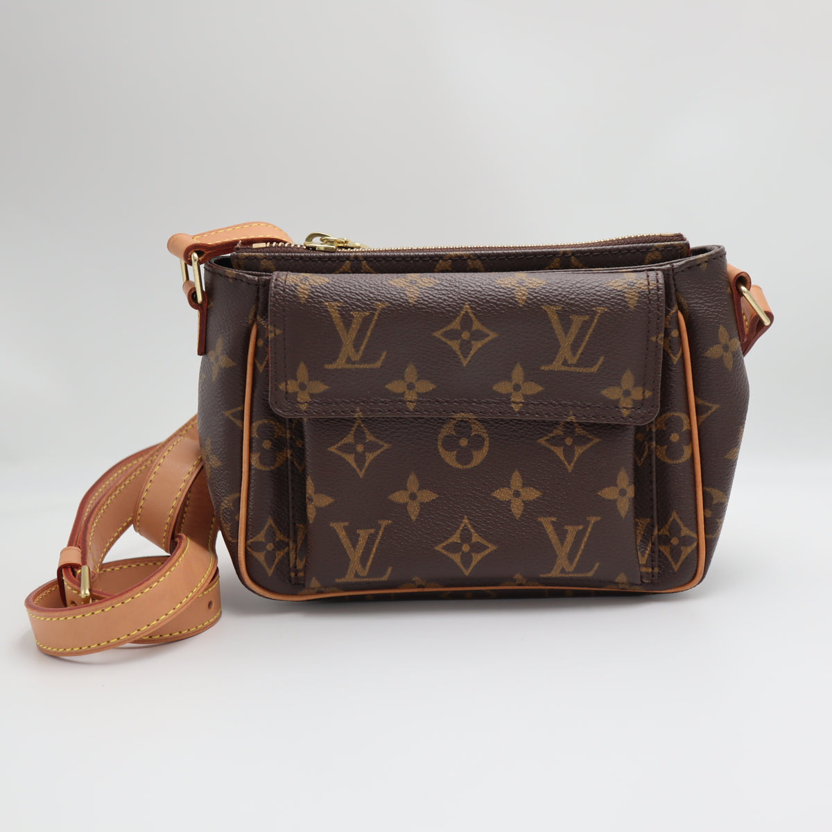 Pre-Owned #71203 Louis Vuitton Monogram iva Cite PM  Crossbody Shoulder Bag Brown M51165