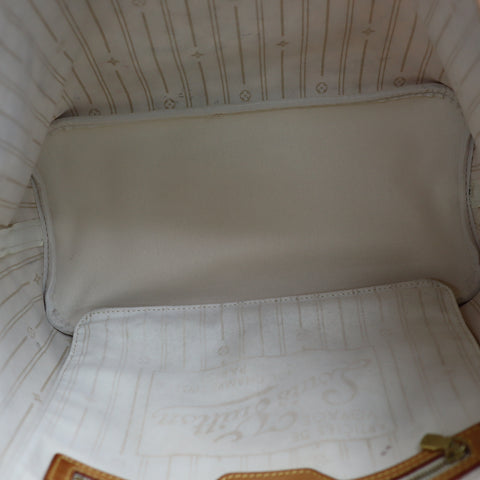 Pre-Owned #BP R05205 Louis Vuitton Damier Azur Neverfull MM Tote Bag N51107