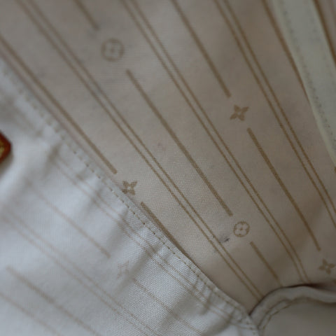 Pre-Owned #BP R05205 Louis Vuitton Damier Azur Neverfull MM Tote Bag N51107