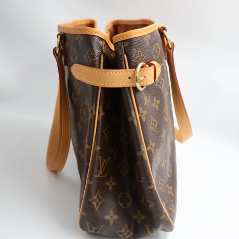 Pre-Owned #BP7228 Louis Vuitton Monogram Batignolles Horizontal Tote Bag M51154