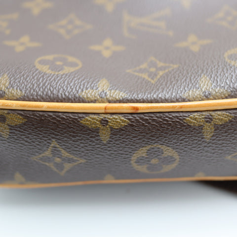 Pre-Owned #71215 Louis Vuitton Monogram Pochette Gange Waist Shoulder Crossbody Bag Brown M51870