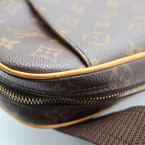 Pre-Owned #71215 Louis Vuitton Monogram Pochette Gange Waist Shoulder Crossbody Bag Brown M51870